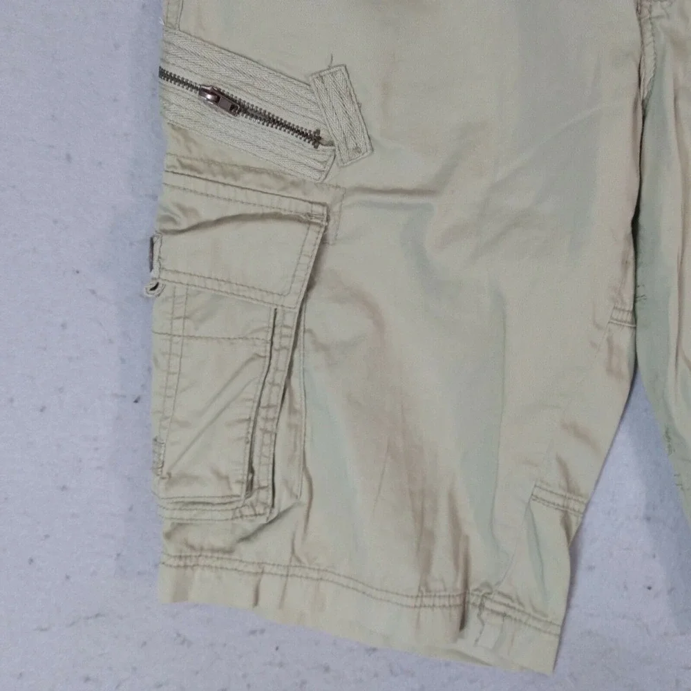 Request jeans cargo shorts men's‎ 30 X 13 khaki tan cotton long grunge outdoor